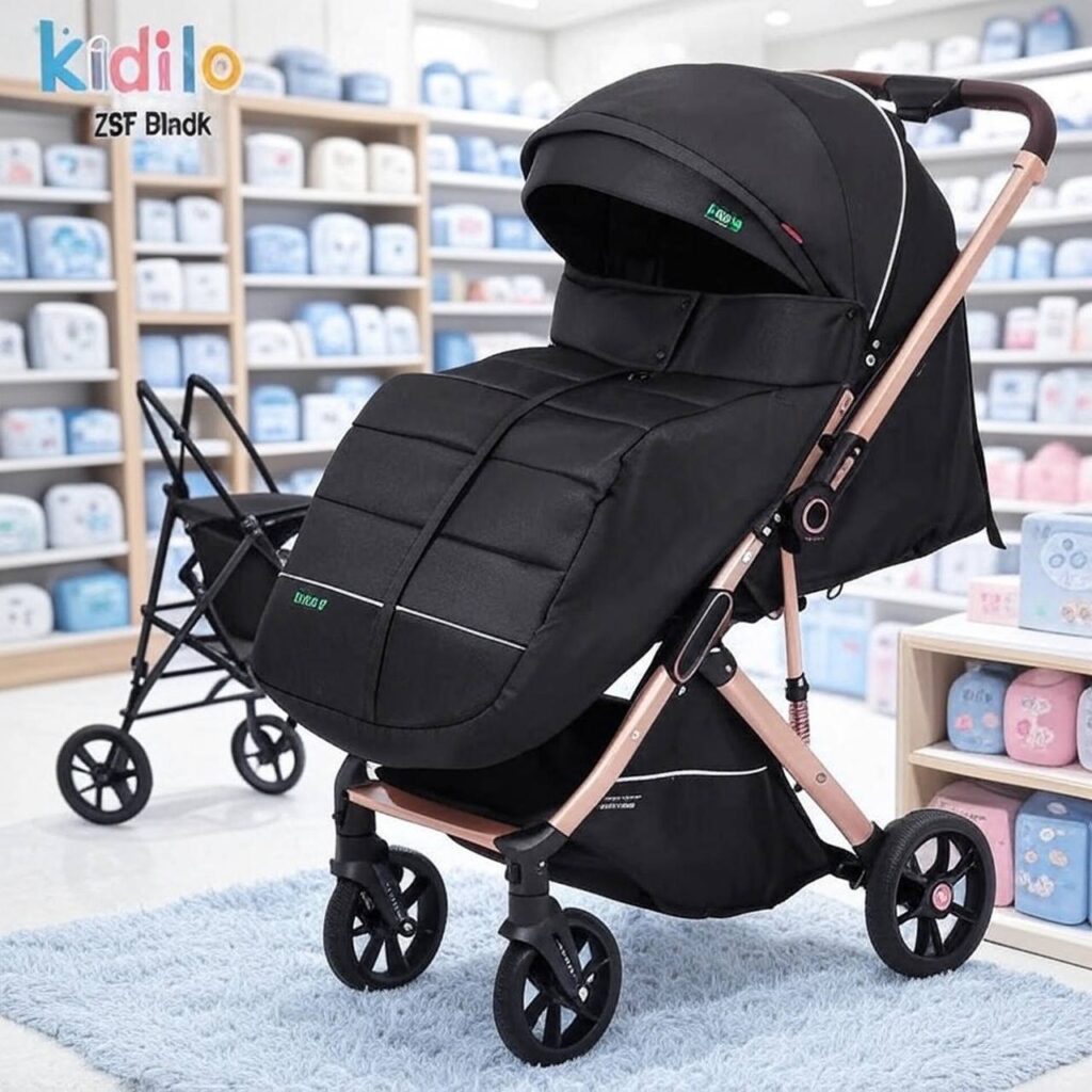 کالسکه کیدیلو مدل kidilo z8f رنگ مشکی 1